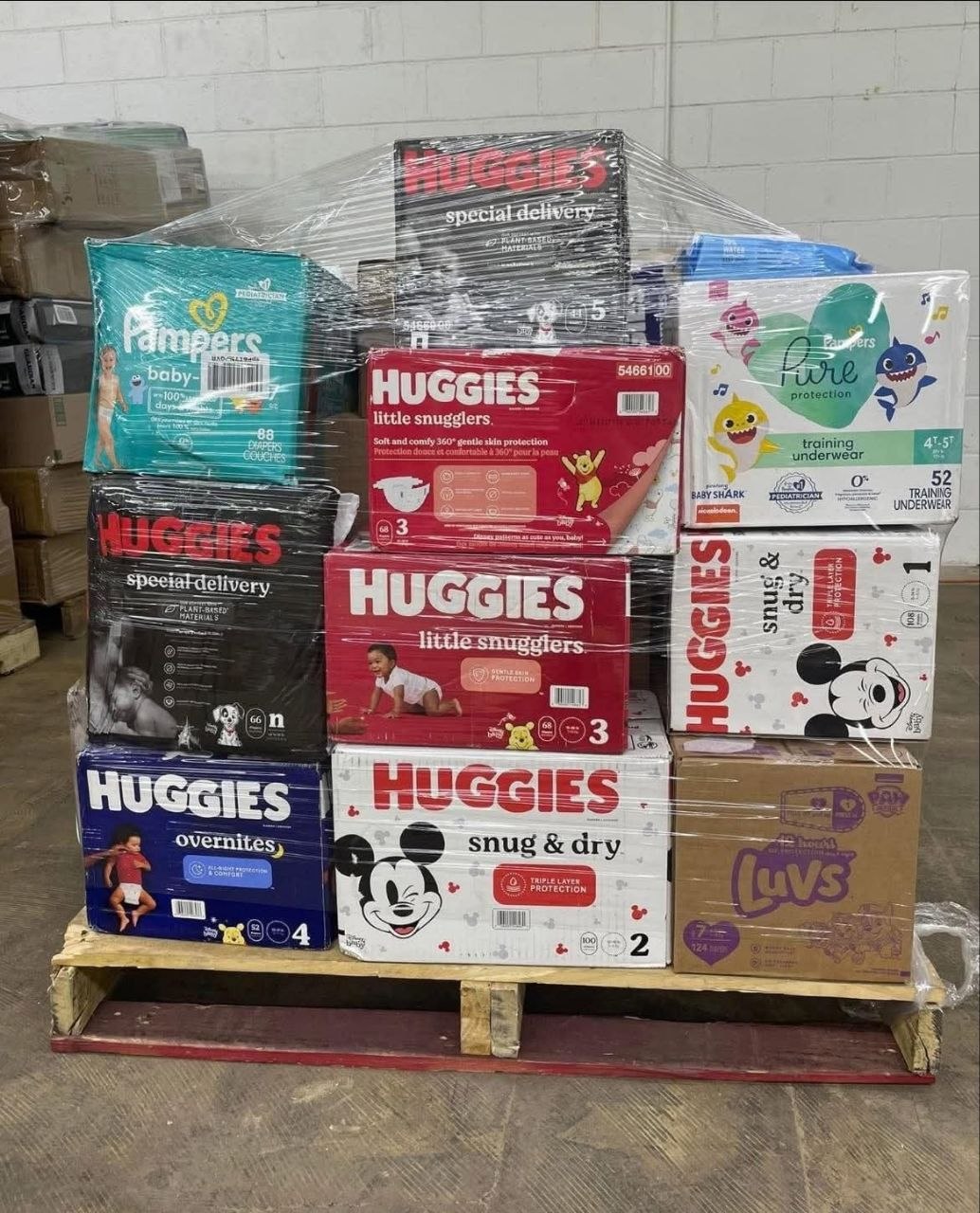 Diaper Pallets Liquidation – Wholesale Baby Diapers Pallet for Resale | Largo Pallets